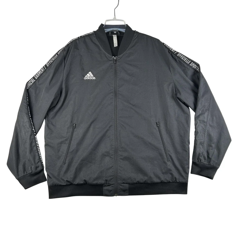 Adidas Jacket Mens 2XL Vetement Tape Sleeve Full Zip Track Athletic DP2881 FLAW